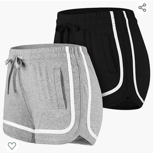 Low-Waisted Workout Shorts for Women 2 Pack